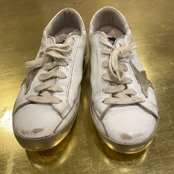 GOLDEN GOOSE Superstar sneakers . White and Gold. Size 36. - Picture 7 of 8